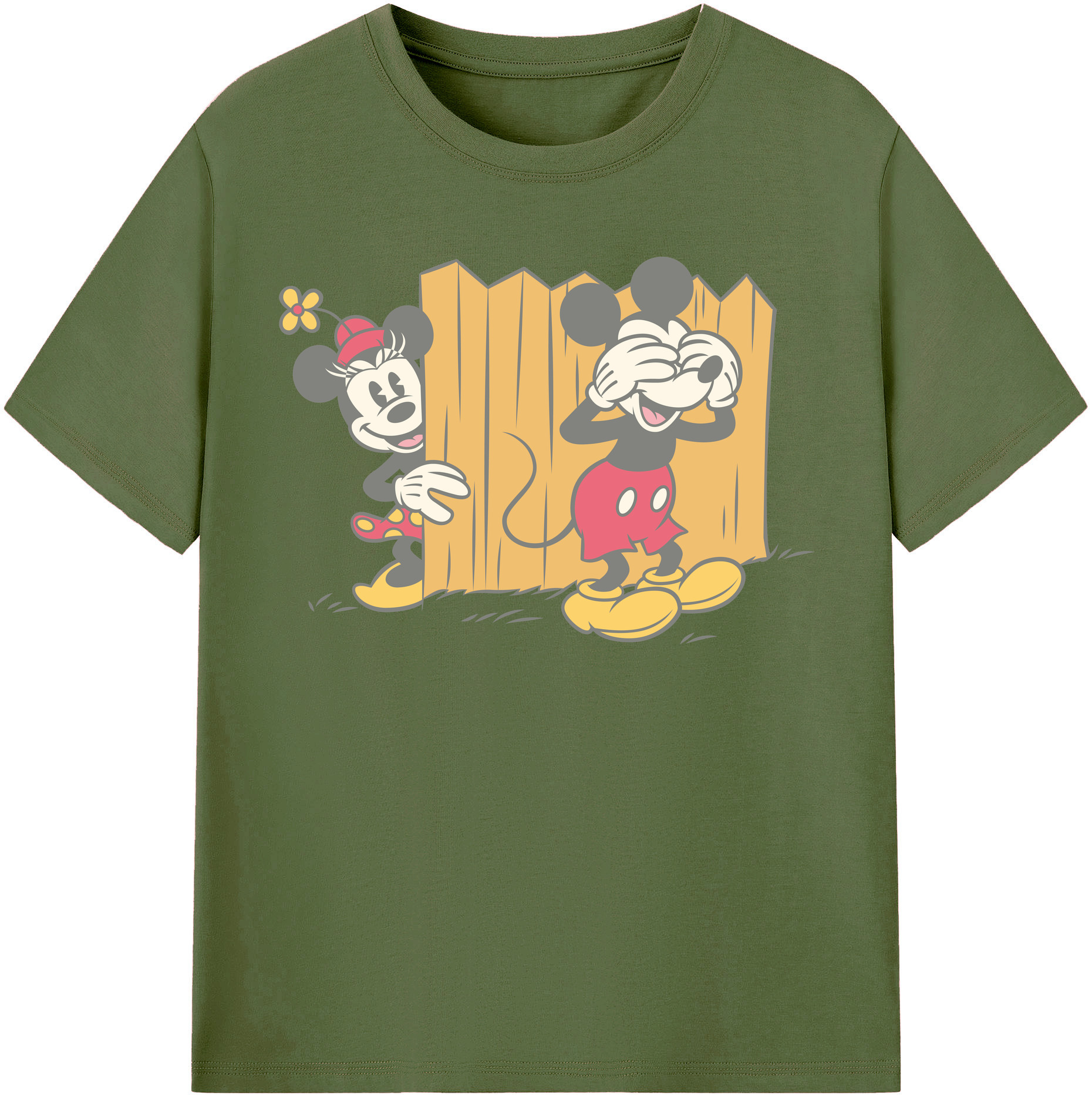 （画像用） ミッキーマウス Mickey Mouse 綿100％半袖Tシャツ（フロントプリント）